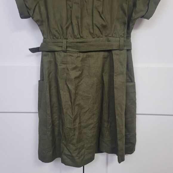 Zara Linen Blend Mini Shirt Dress, XS - Picture 8 of 10